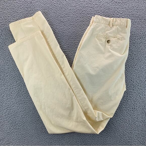 Peter Millar Men's Soft Touch Twill Flat Front Chino Pants Chamois  -  Size:  35 - Picture 5 of 15